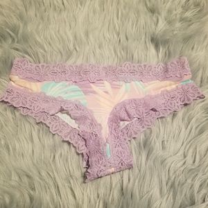 NWOT VS Pink Lilac Floral Cheeky Panties